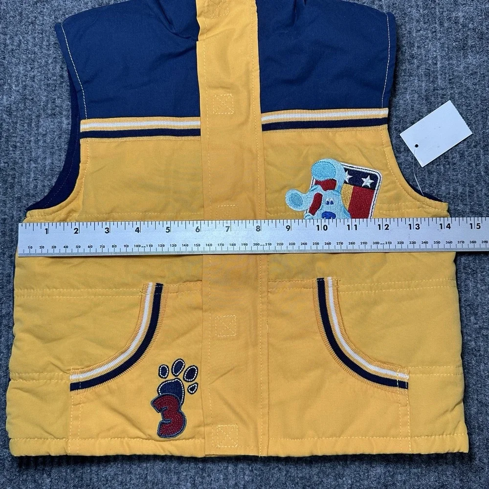 Vintage Y2K‎ Viacom 2003 Blue's Clues puffer vest Kids Size 4t Embroidered